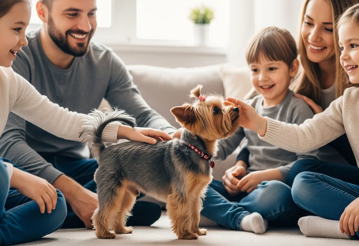 Barátságos és hűséges Yorkshire Terrier családi környezetben
