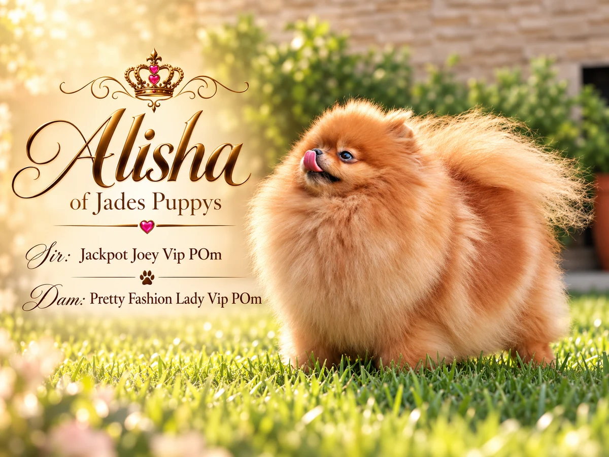 Alisha Jades Puppys - Pomerániai tenyészszuka